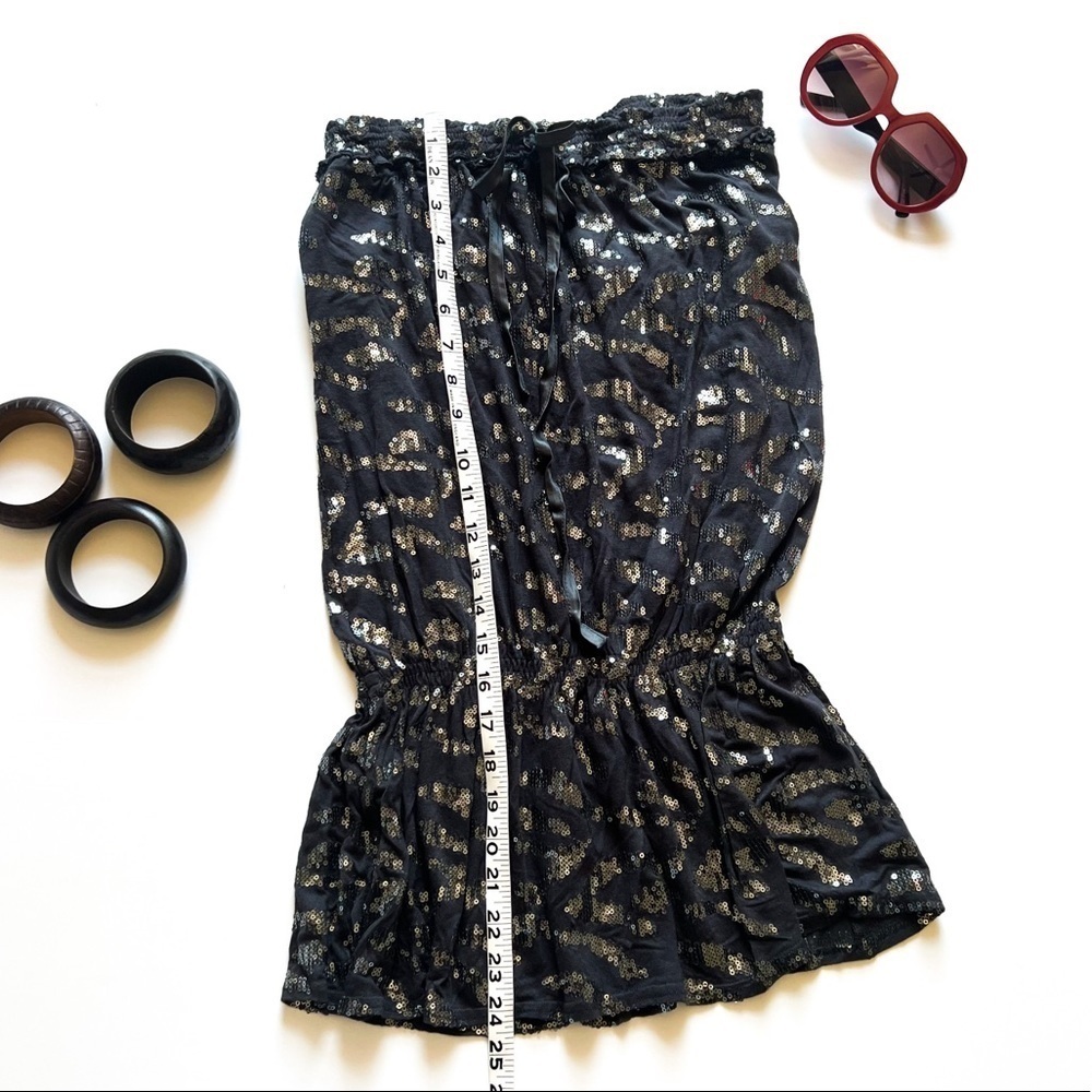 Vanita Rosa Paris Luxe Midnight Sky Sequin Dress / Halter / Resort Cover-up S - Picture 9 of 14